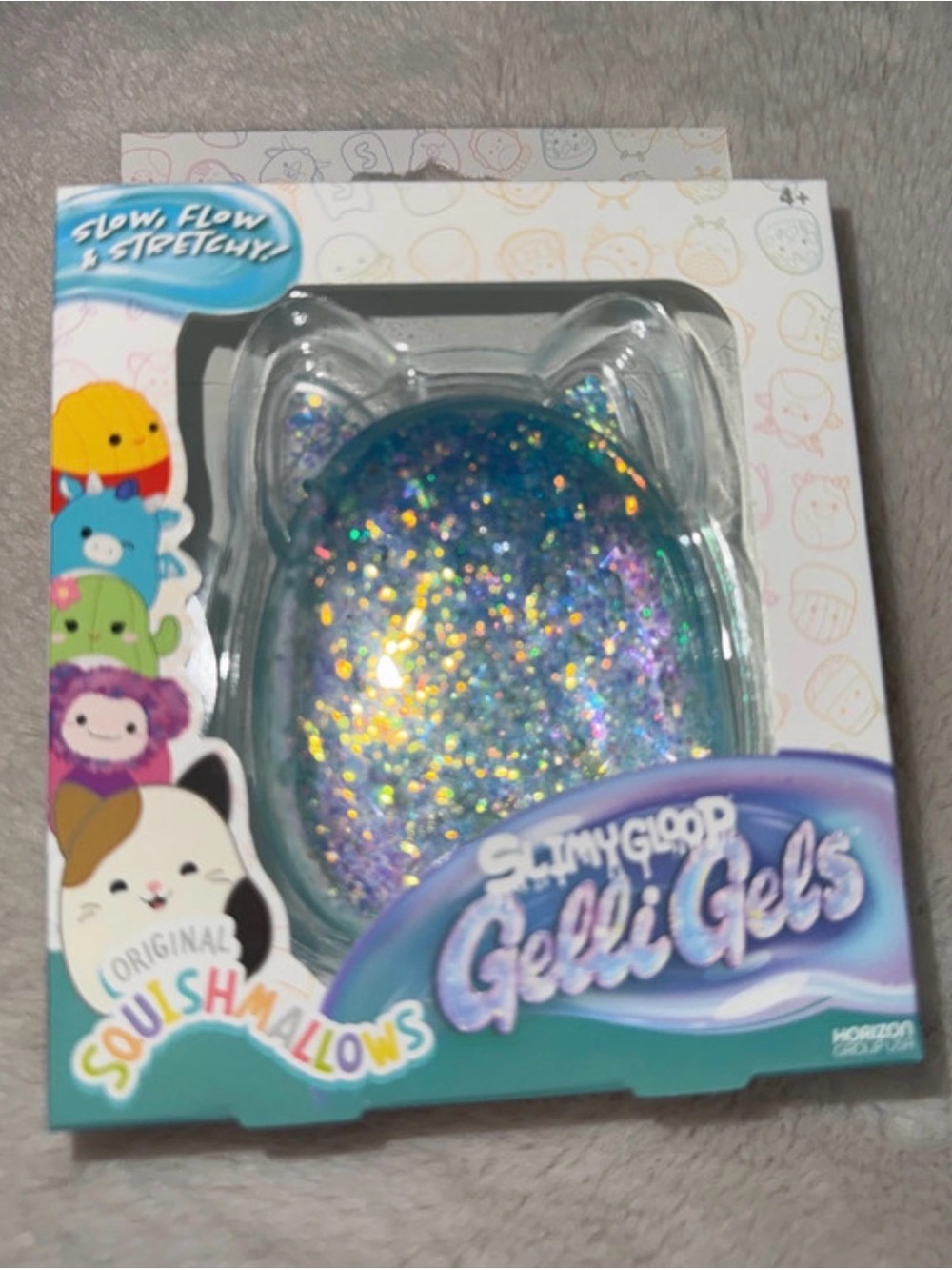 Squishmallows Shimmery Gelli Gels Sensory Slime - Sparkling Blue & Purple